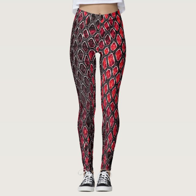 Legging Pele de cobra: fundo abstrato. (Frente)
