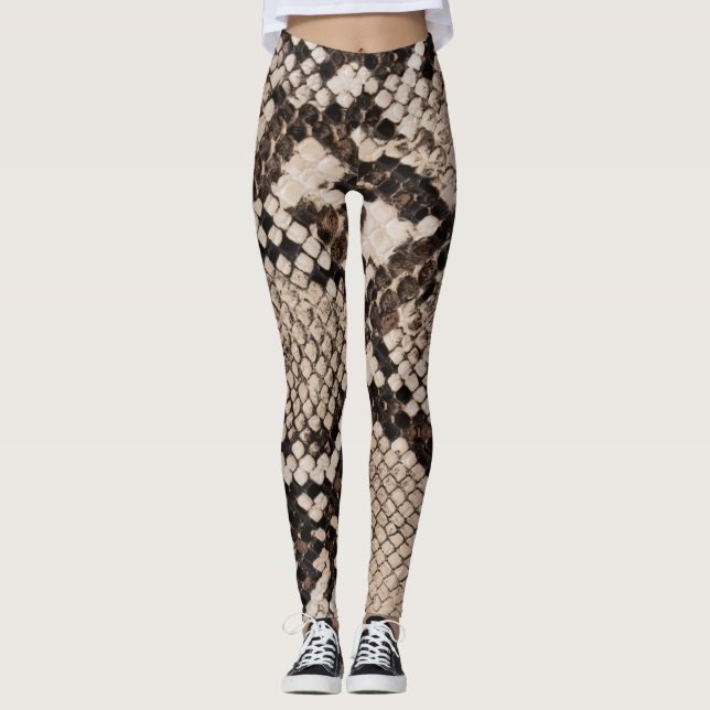Legging Pele de cobra: fundo texturizado. (Frente)