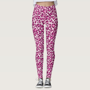 Legging Pele-leopardo Impressão de pele animal