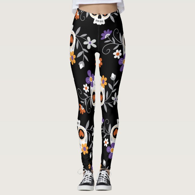Legging Peles De Açúcar Gelado Desenhadas À Mão (Frente)