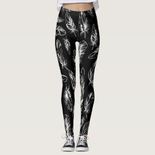 Legging Pena Preta e Branca