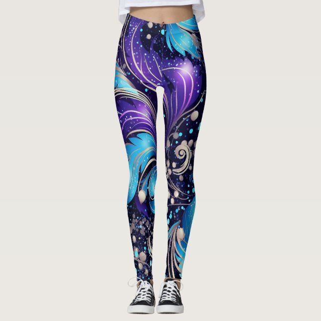 Legging Penas Azuis (Frente)