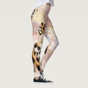 Legging Penas castanhas pelicanas ou Hawk