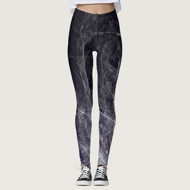 Legging Penas cianas da textura - caneleiras (Frente)