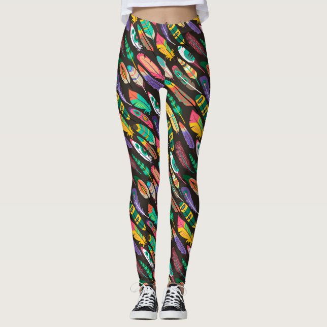 Legging Penas Coloridas (Frente)