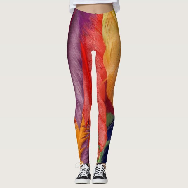 Legging Penas Coloridas (Frente)