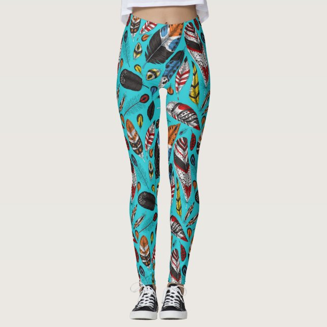 Legging Penas coloridas (Frente)