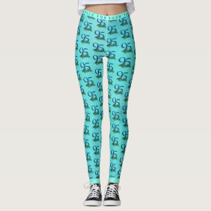 Legging Penas de Pavão para 95º Aniversário ou Aniversário