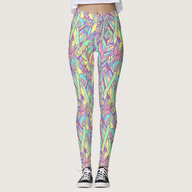 Legging Penas Decorativas (Frente)