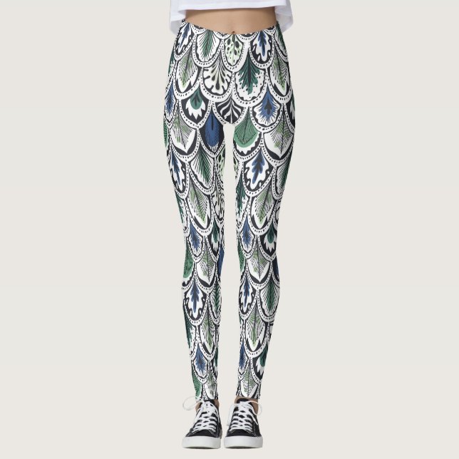 Legging Penas Decorativas (Frente)