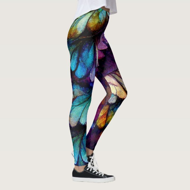 Legging Penas Frio-Arco-íris Álcool Tinta (Direita)