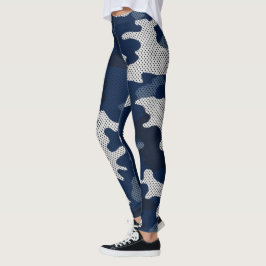Legging Penn State Navy & White Camo Printed