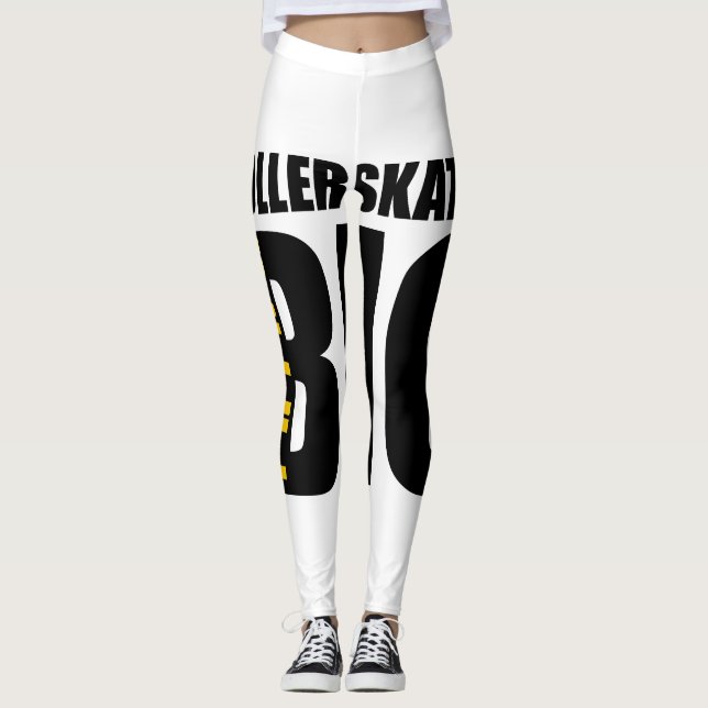 LEGGING PENSE EM GRANDES DESIGNS DE ESPORTE DE ROLLER SKAT (Frente)