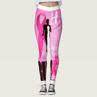 Legging Pense na consciência rosa do cancer da mama