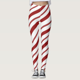 Legging Pepperminaria de Natal Strike Red Cane Candy