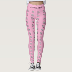 Legging Pequeno e Bonito Padrão de Zebra Queniano de Anive
