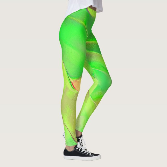 Legging Pequeno esculpido em verde vívido (Direita)