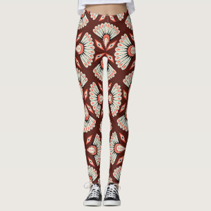 Legging Pequenos Motifs Geométricos: Padrão Têxtil de Deco