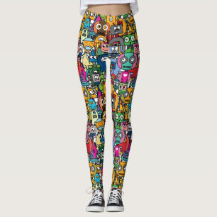 Legging Pequenos robôs lindos