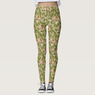 Legging Pêras Rosas (marrom claro)