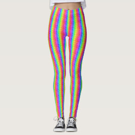 Legging Perfis de ponta-cabeça Vertical com Stripe All-Ove