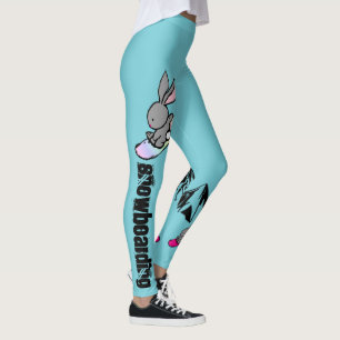 Legging Pergaminhos de coelhinhos de neve