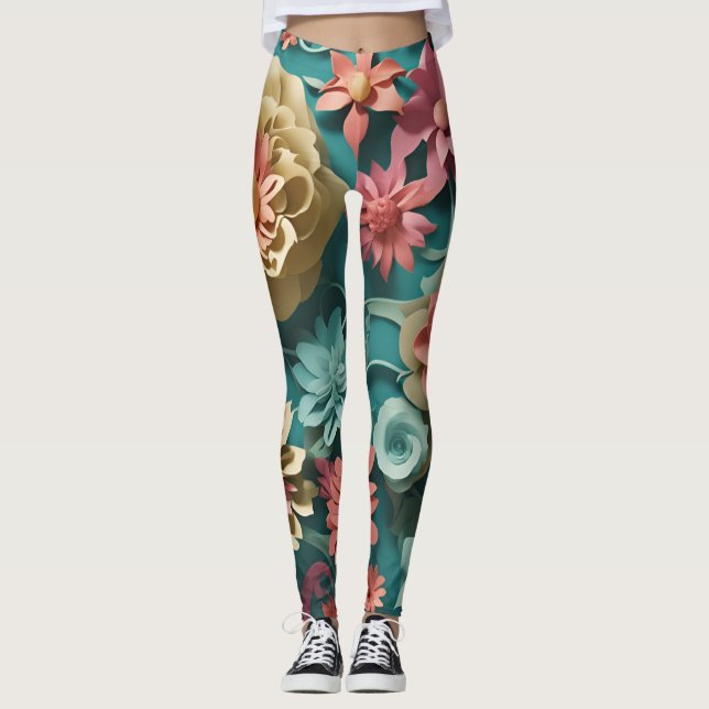 Legging Perna Floral de Explosão Bloom Burst (Frente)