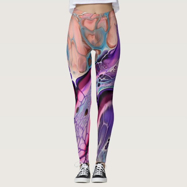 Legging Pernas - Abstrato das Asas da Borboleta (Frente)
