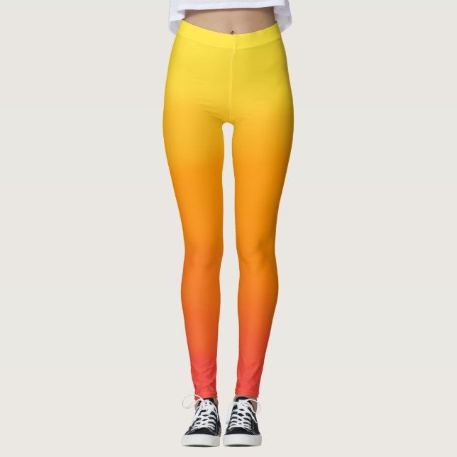 Legging Pernas amarelas, laranja e vermelhas (Frente)