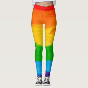 Legging Pernas Arco-Íris Desenhadas à Mão - Artística Colo