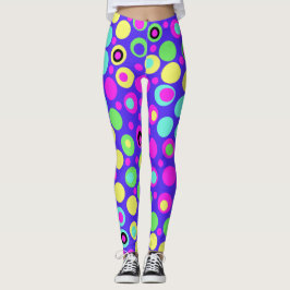 Legging Pernas Bolinhas brilhantes e coloridas