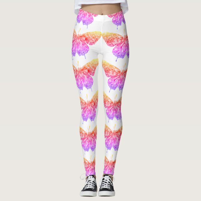 Legging Pernas bonito de borboletas na moda (Frente)