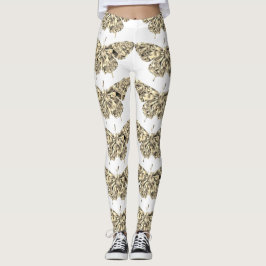 Legging Pernas bonito de borboletas na moda
