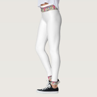 Legging Pernas brancas com cintura de veleiro