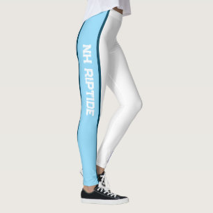 Legging Pernas brancas do comprimento do cheio com "NH Rip