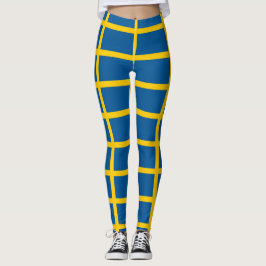 Legging Pernas com bandeira de Suecia