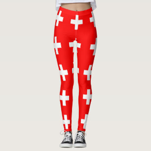 Legging Pernas com bandeira de Suiça