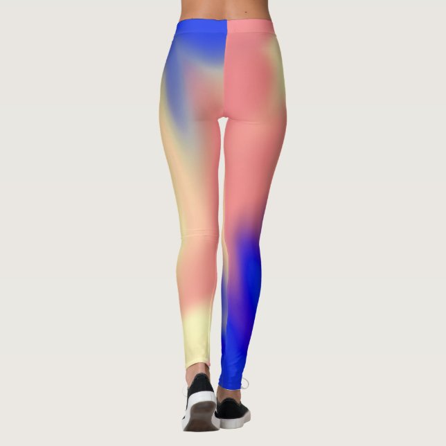 Legging Pernas com Design de fluxo Abstrato (Verso)