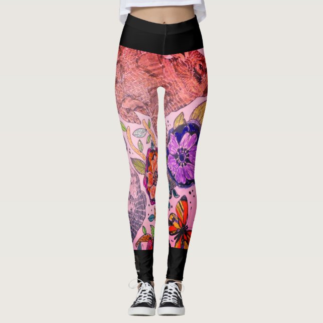Legging Pernas com porca no jardim (Frente)