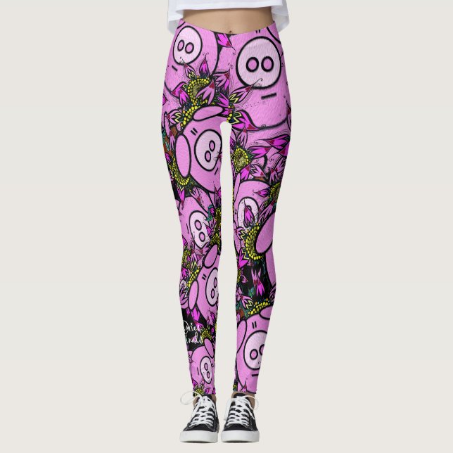 Legging Pernas cor-de-rosa (Frente)