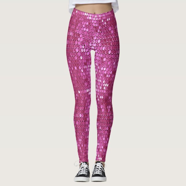 Legging Pernas cor-de-rosa com Rico (Frente)