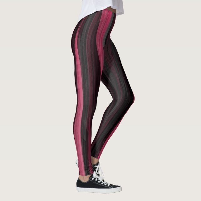 Legging Pernas cor-de-rosa e abstrato cinza (Direita)
