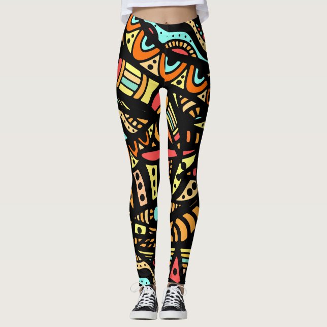 Legging Pernas da abstrato Pop de Moda (Frente)