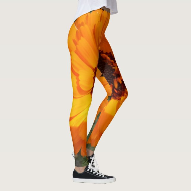 Legging Pernas da Flor Laranja (Direita)