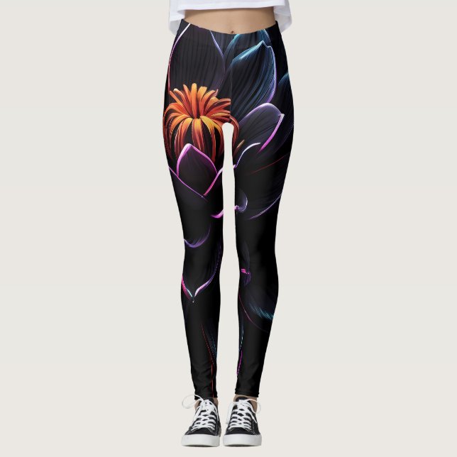Legging Pernas da Flor Laranja (Frente)