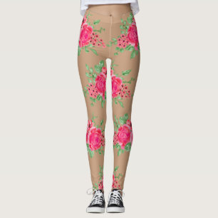Legging Pernas da Pele Rosa Rosa Rosa Elegante Fuchsia Ros