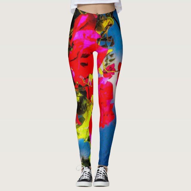 Legging Pernas das Flores Brilhantes (Frente)