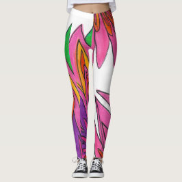 Legging Pernas das Flores Rosa