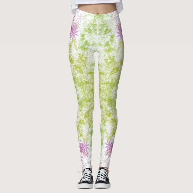 Legging Pernas das Flores Roxas (Frente)