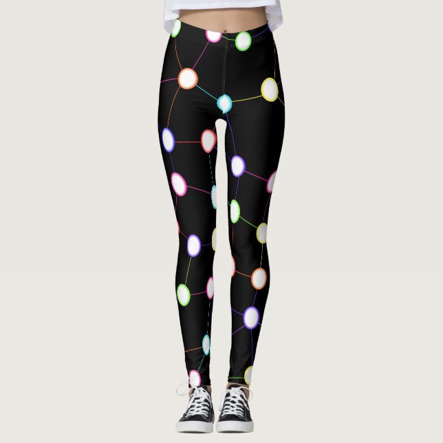 Legging Pernas das Luzes Espaciais (Frente)